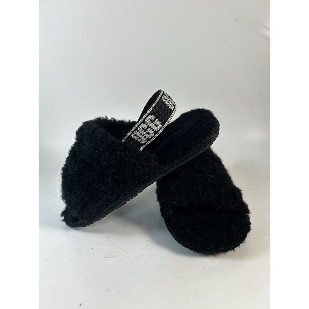 Toddler Size 10 Black Ugg Fluff Yeah Slide Sheepskin Slippers